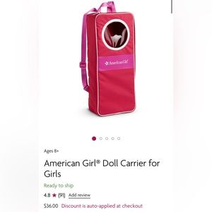 American girl doll carrier